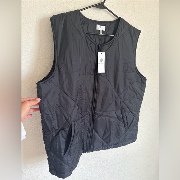 Socialite Women’s Black Quilted Vest Full-zip Light Size XL - Picture 4 of 9